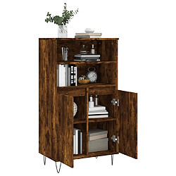 Avis vidaXL Buffet haut Chêne fumé 60x36x110 cm Bois d'ingénierie