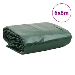 vidaXL Bâche vert 6x8 m 650 g/m² pas cher