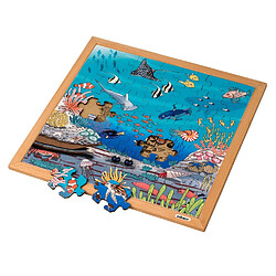 Educo Puzzle en Bois - vie sous-marine (49pieces) - jeu Montessori 