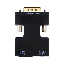 HDMI vers VGA Convertisseur Femelle à Mâle 1080p Adaptaeur avec Support de Câble Audio Pièce de Rechange Connecteur