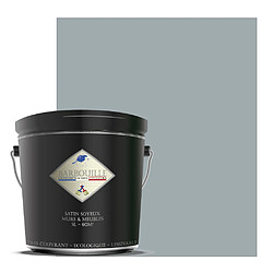 BARBOUILLE Laque acrylique satiné – murs et boiseries intérieurs / extérieurs Laque acrylique satin – meubles, bois, murs et plafonds - 5 ltr Gris & Noir - Nec mergitur