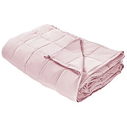 Beliani Couverture lestée 8 kg 135 x 200 cm rose NEREID