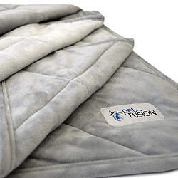 PetFusion Premium Plus Petit Chien ou Chat Couverture (79 x 69 cm). réversible Gris Micro en Peluche. [100% Polyester Doux]