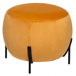 Atmosphera, Createur D'Interieur Pouf Velours Calabaza Ocre - Atmosphera