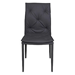 Alter Chaise moderne en éco-cuir, pour salle à manger, cuisine ou salon, cm 44x44h91, Assise h cm 53, Couleur Gris