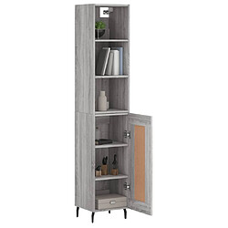 Avis Maison Chic Buffet,Meuble de Rangement,commode pour salon,Cuisine Sonoma gris 34,5x34x180 cm Bois d'ingénierie -MN87216