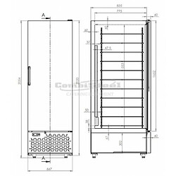 Armoire Negative - 658 litres crème glacée - Combisteel