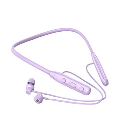 General Écouteurs Bluetooth, écouteurs sans fil Bluetooth 5.3, étanche Ipx, réduction intelligente du bruit, casques stéréo Hifi Deep Bass, écouteurs tour de cou d'entraînement.(Violet) 