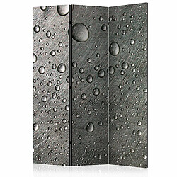 Paris Prix Paravent 3 Volets Steel Surface with Water Drops 135x172cm 