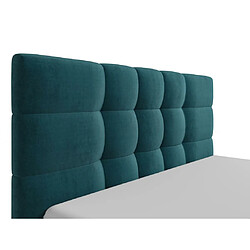 Acheter Lit coffre 180 x 200 cm - Tissu - Bleu canard - ELIAVA de Pascal Morabito