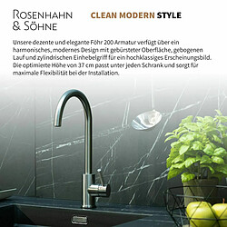 Rosentahl Rosenhahn & Söhne Föhr 200 Robinet de cuisine en acier inoxydable brossé (82SS01)