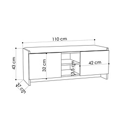 Avis Banc à chaussures Alexandra House Living Blanc Gris 110 x 43 x 37 cm 2 portes