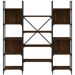 Maison Chic Bibliothèque - Armoire de livres chêne marron 155,5x24x166,5 cm bois d'ingénierie -GKD91019 pas cher