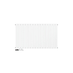 Radiateur à panneaux simple couche 600x1020 mm blanc, y compris garniture de raccordement mural ML-Design