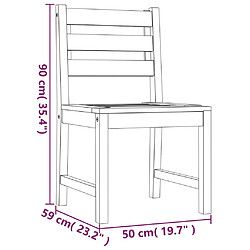 vidaXL Chaises de jardin lot de 6 Bois de teck solide pas cher