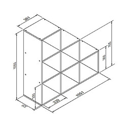 Avis Mes Meuble escalier 6 niches 105,1x32,9x105 cm décor béton - UZDY