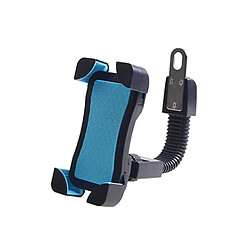 Wewoo Pour 3.5-6.5 pouces Téléphone Mobile bleu Universel 360 Degrés Rotation Libre ABS Moto Support de Montagne Vélo Navigation GPS /