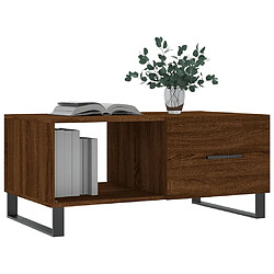 Avis Maison Chic Table basse,Table Console Table d'appoint, Table pour salon chêne marron 90x50x40 cm bois d'ingénierie -MN35971