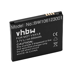 vhbw Batterie remplacement pour Motorola 77865, BC50, CFNN1043, CFNN7007, SNN5779, SNN5779A pour smartphone (600mAh, 3,7V, Li-ion)