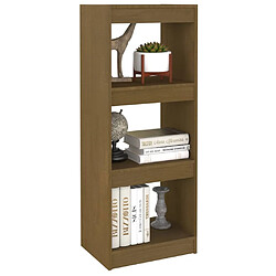 Avis vidaXL Bibliothèque/Séparateur de pièce Marron miel 40x30x103,5 cm Pin