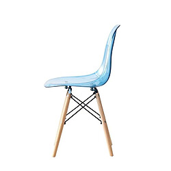 Avis Chaise de Salle à Manger DKD Home Decor Naturel Bleu PVC Bouleau (50 x 46 x 83,5 cm)