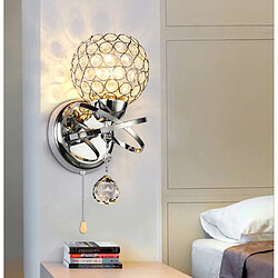 Avis Stoex Applique murale style moderne pendentif en cristal Porte-lumière avec Power Pull commutateur Lampes Murales Cristal E14 Socket