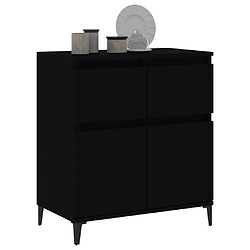 Acheter Maison Chic Buffet,Meuble de Rangement,commode pour salon,Cuisine Noir 60x35x70 cm Bois d'ingénierie -MN12223