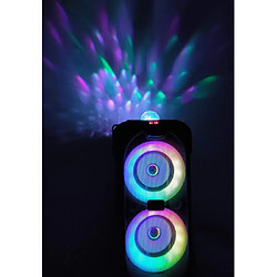 Inovalley Enceinte lumineuse Bluetooth KARAOKE 400W DuoSOUND pas cher