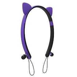 Justgreenbox Casque Bluetooth de style chat, Mauve