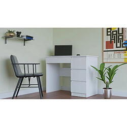 BUREAU PORTABLE MIJAS DROITE BLANC MAT