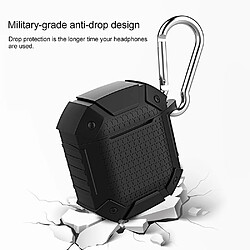 Acheter Wewoo Coque Écouteurs sans fil Shieldproof Armor Silicone Etui de protection pour Apple AirPods 1/2 version sans fil noir