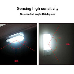 Universal Lumière à capteur infrarouge pour corps humain léger de nuit avec LED rechargeable 1W Lumière à couloir d'armoire à LED intelligente (lumière blanche) pas cher