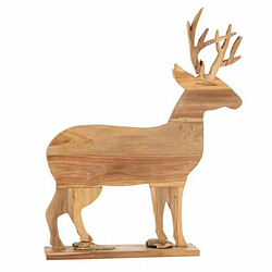 Paris Prix Statuette Déco Cerf en Bois 66cm Naturel