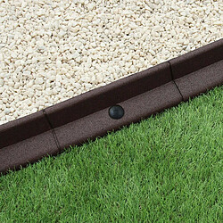 Monstershop Bordures de Pelouse Flexible 1.2m Marron x 22 Lot de 22 x 1.2m Bordures Marron - Caoutchouc -Parfaites Pour Pelouse Flexible Jardin Gazon Rebord de Chemin Potager Lit de Fleurs Bordure Surélevée [Fixations INCLUSES]