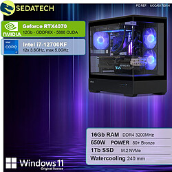 Sedatech PC Gamer V360 • Intel i7-12700KF • RTX4070 • 16Go RAM • 1To SSD M.2 • Windows 11