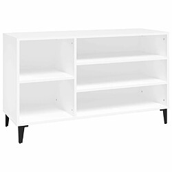 Maison Chic Armoire à Chaussures,Meuble de Rangement à Chaussures Blanc 102x36x60 cm Bois d'ingénierie -MN73286