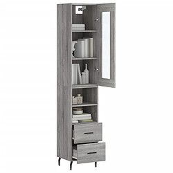 Avis Maison Chic Buffet,Meuble de Rangement,commode pour salon,Cuisine Sonoma gris 34,5x34x180 cm Bois d'ingénierie -MN90515