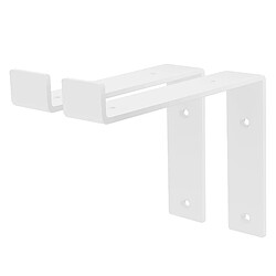 Lot de 2 Équerres d'Étagère ML-Design 20x4x14.5 cm, en Métal, Blanc, Style Industriel 