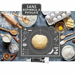 Scrapcooking Tapis de pâtissier en silicone 60 x 43,5 cm + Stylo glaçage noir