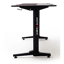 Avis Pegane Table de bureau gamer, table de jeu en bois imitation carbone coloris noir / pieds en métal - Longueur 110 x Hauteur 75 x Profondeur 60 cm