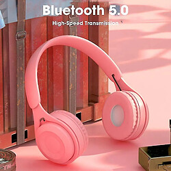 Universal Casque sans fil jeux enfant bluetooth, casque stéréo hifi audio, mp3, bruit carte tf