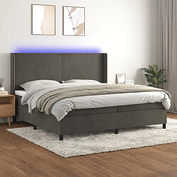 Sommier à lattes,Cadre à lattes de lit pour Adulte matelas et LED Gris foncé 200x200 cm -MN79729