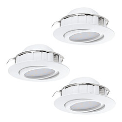 EGLO Downlight Encastré Extérieur Led Blanc - Paquet de 3