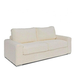 Inside 75 Canapé convertible EXPRESS BILBAO couchage 140 cm matelas 16 cm sommier lattes velours cotelé zoom perle