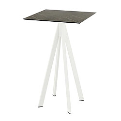 Materiel Chr Pro Mange-debout Infinity avec piètement blanc + plateau HPL 70x70 cm - Veba