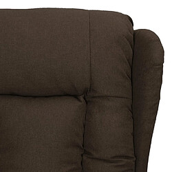 Acheter vidaXL Fauteuil inclinable Marron foncé Tissu