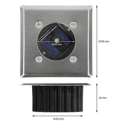 Ecd Germany 4x LED lampe solaire jardin encastrable terrasse éclairage en acier inoxydable