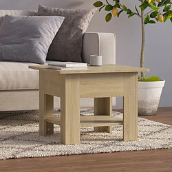 vidaXL Table basse chêne sonoma 55x55x42 cm bois d'ingénierie