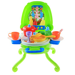 Jeu de rôles de cuisine Kit de simulation de jouets pour enfant avec étui portable vert