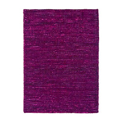 Thedecofactory VIKING - Tapis à poils longs effet soyeux prune 120x170